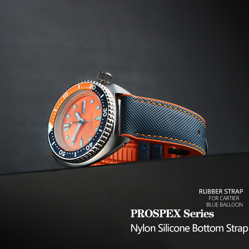 Seiko Watch Prospex - セイコー-シリコンボトムウォッチ用ナイロンストラップ,高抵抗ゴムバンド20mm,21mm,22mm