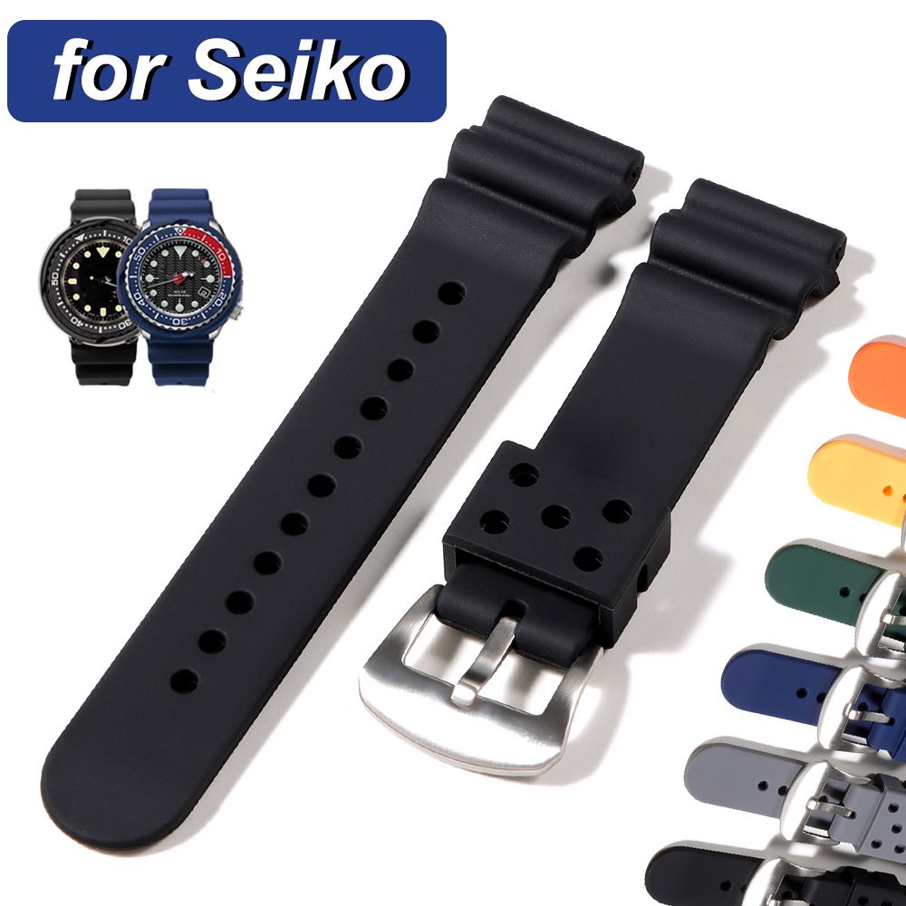Seiko Watch Prospex - 防水ダイビングシリコンウォッチバンド、スポーツストラップ、seiko prospex、srp777j1、seiko no.5、skx007、skx009、20mm、22mm