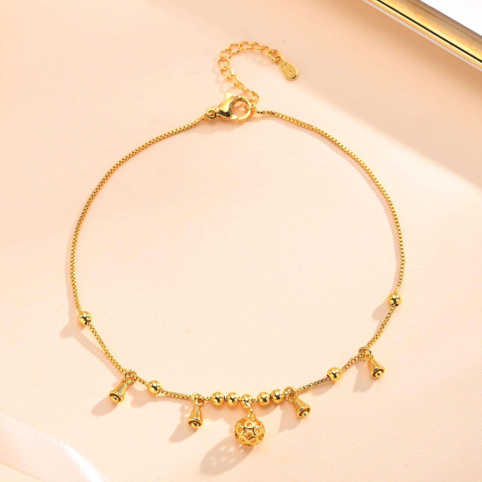 2024年モデル ステンレス製ベル型女性用アンクレット 足首 - Jc Jewelry & Watches Photos のレビューと価格
